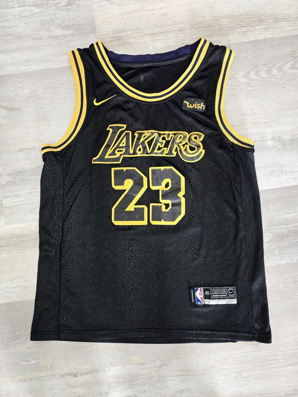 Nike LeBron James #23 Los Angeles Lakers City Edition Black Mamba Jersey Men's M